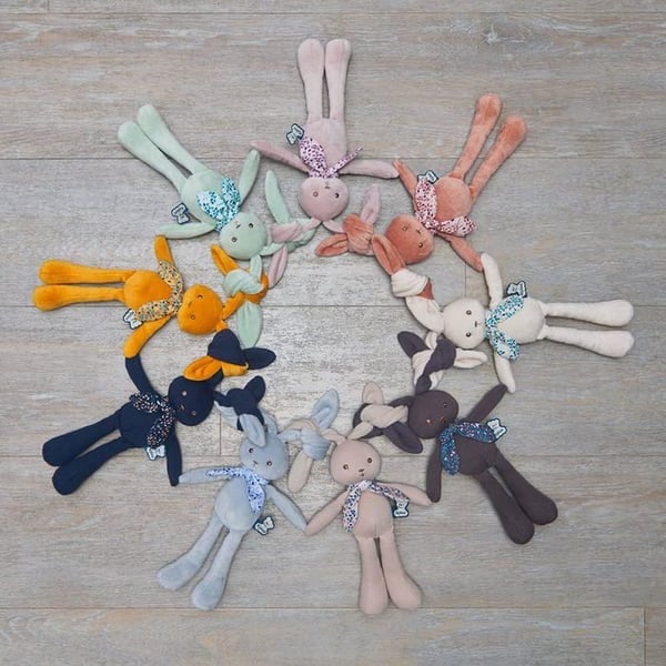 Lapinoo Rabbit Pantin Cream Small