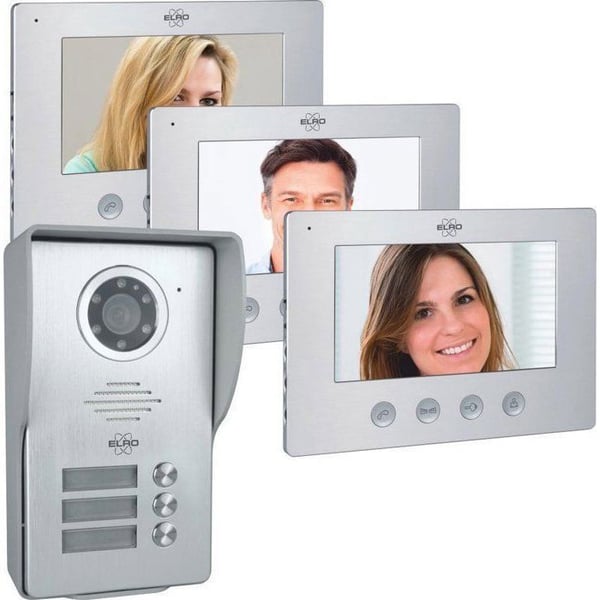 Videointercom - ELRO - DV4000-3 - Full HD 1080P kamera - Night vision - 3 7-tumsskärmar