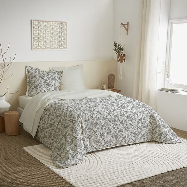 3-delad vändbar täckesett 260 x 240 cm King Size "Berengere Nuage" 100% bomull