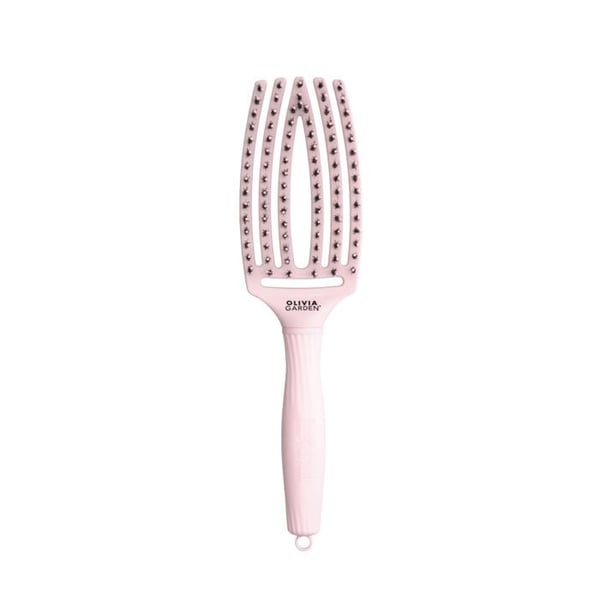 Olivia Garden - FINGERBRUSH CARE ICONIC Børste Pastel Pink Vildsvin & Nylon Størrelse M