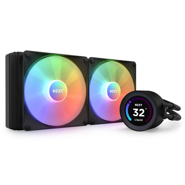 Vattenkylning allt-i-ett - NZXT - Kraken Elite 280 RGB - 280 mm - Anpassningsbar LCD-skärm - Kompatibel med AM4
