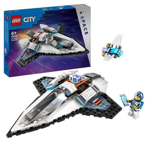 LEGO® 60430 City Interstellarskeppet, rymdleksak, present till barn från 6 år och uppåt, kreativt spel med minifigurer