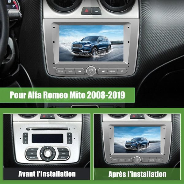 AWESAFE Android 13 bilradio för ALFA ROMEO MITO (2008-2019) 2Go+32Go med 7'' pekskärm Carplay Android Auto GPS WiFi FM