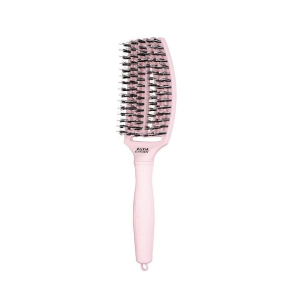 Olivia Garden - FINGERBRUSH CARE ICONIC Børste Pastel Pink Vildsvin & Nylon Størrelse M