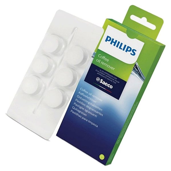 Philips Saeco kaffeavfettningstabletter, månatligt underhåll av kaffemaskin, 6 count (CA6704/10)