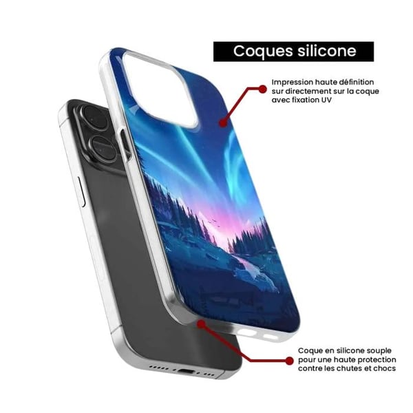 Siliconfodral - Kompatibel med Apple iPhone 14 Plus - design fallen natt