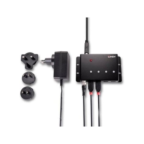 USB 3.0 Hub - LINDY - 443492 - 4 portar - Metallisk - Kompatibel med USB 3.0