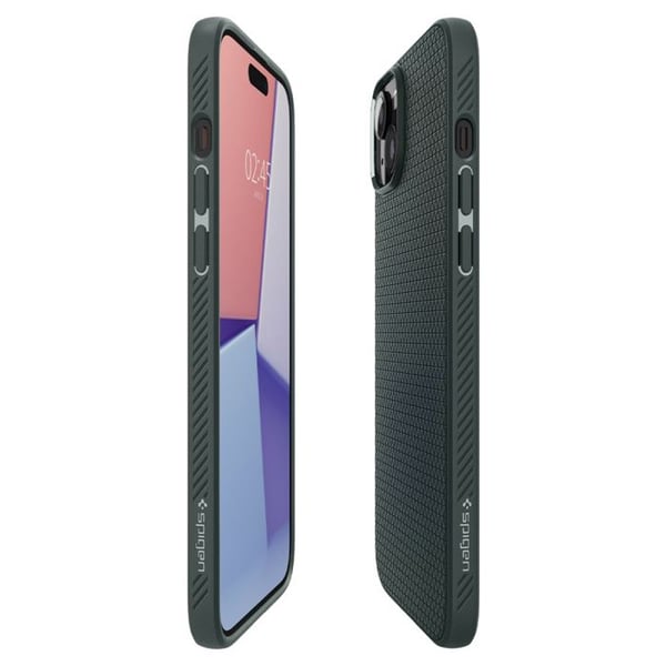 Telefoncover - Spigen - Liquid Air - Abyss Grøn - Blød - Stødabsorberende - Ridsefast