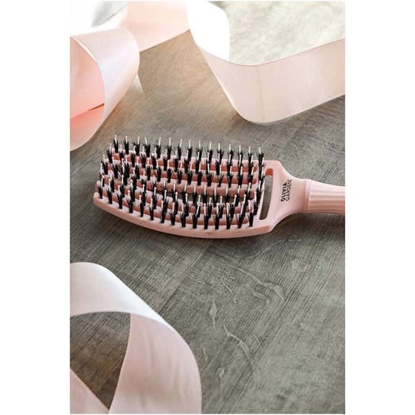 Olivia Garden - FINGERBRUSH CARE ICONIC Børste Pastel Pink Vildsvin & Nylon Størrelse M