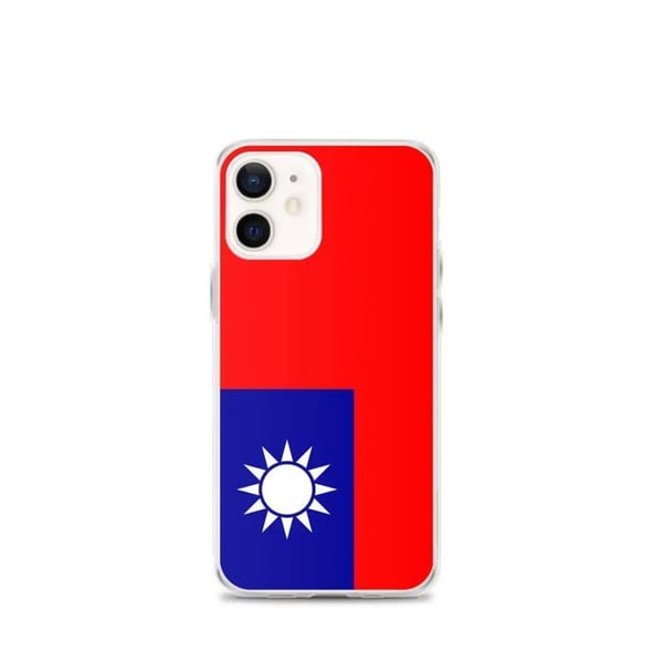 Mobilskal – Taiwanflagga – Kompatibel med iPhone 12 mini – Mjuk fodral – Hållbar och stötresistent - Silikon - Pixelforma