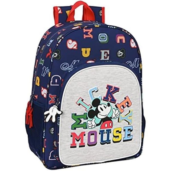 Barnryggsäck med hjul - SAFTA - Mickey Mouse - 33 cm - Justerbara axelband - Vadderad rygg