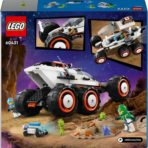 LEGO® 60431 City Space Exploration Rover och utomjordiskt liv, leksak med 2 minifigurer, robotfigurer