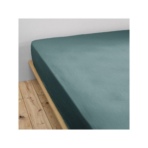 Drap housse "Gaïa" alla dimensioner "Gaze de Coton" - Gaïa Canard - 180 x 200 cm med 30 cm resårband