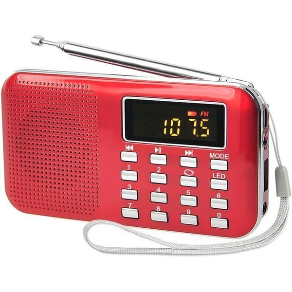 Bärbar radio Retekess PR11 AM FM, Musikalisk Radio, Uppladdningsbar, Digital Tuning, MP3, Micro SD, AUX, USB-port, Gåvor