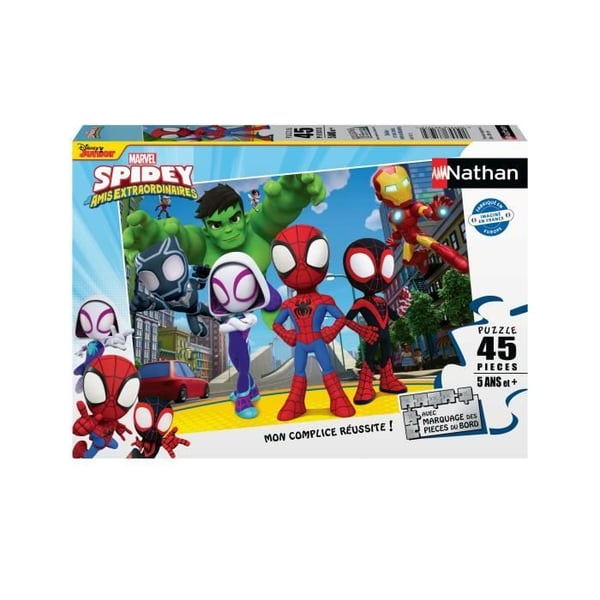 Spidey och hans vänner 45 bitars pussel - Tecknade serier och serier - NATHAN - Från 5 år