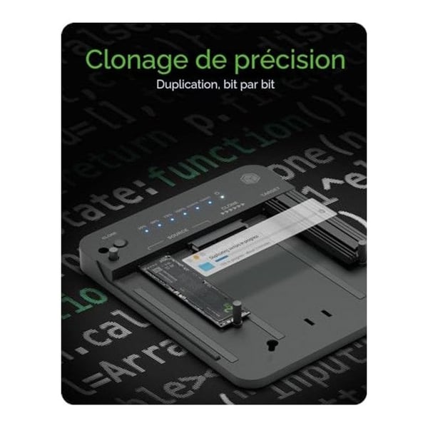 HDD/M.2 NVMe dockingstation - ICY BOX - USB 3.2 Gen 2 kloning - 10 Gbit/s - Kompatibel med 2,5/3,5" & M.2 SSD