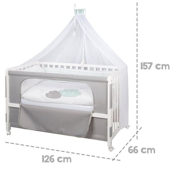 Lit Cododo ROBA Glad Moln 60x120 cm - Vit / Grön