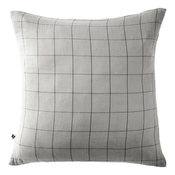 Tyngd av kudde Vävt och färgat stora rutor Dekor "Gaïa Match" 60 x 60 cm & 50 x 70 cm "Kattunge av bomull" - Gaïa Match Moln - 60 x 60 cm