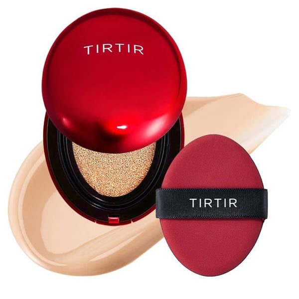 Täckande puder i kudde - TIRTIR - Mask Fit Red Cushion - Nyans 21N Ivoo - Fuktgivande - UV-skydd
