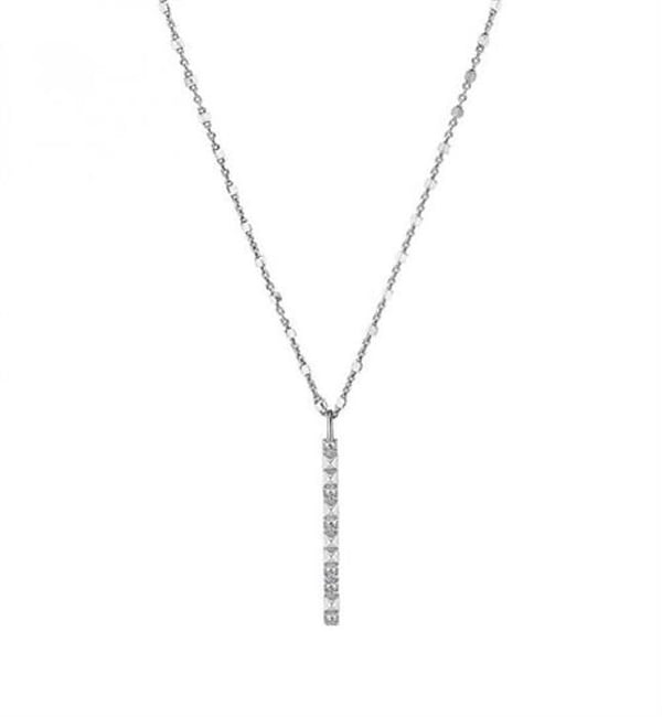 Halsband - ROSATO - RZCU09 - Sterling silver - Hänge bokstav I - 84 cm