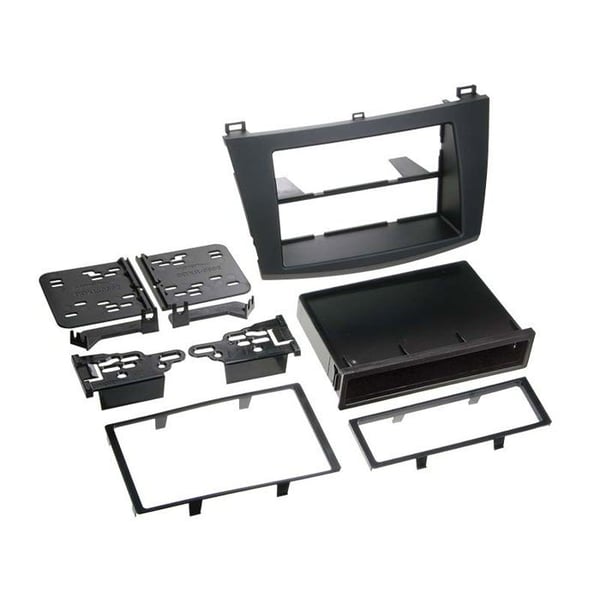 Facadadapter 2-DIN med fack Mazda 3 typ BL 2009 > svart