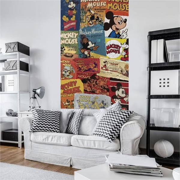 Tapeter foton - KOMAR - Mickey (Disney Retro) - Non-woven 200 x 120 cm - Att klistra - Utan ftalater