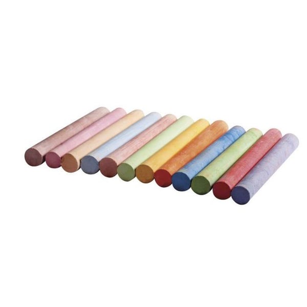 Tavelskritpennor, assorterade, 80x9,5 mm, förpackning 12 st