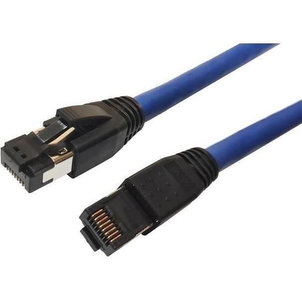Patchkabel - MICRO CONNECT - RJ-45 (H) - 10m - S/FTP - CAT 8,1 - Halogenfri - Blå