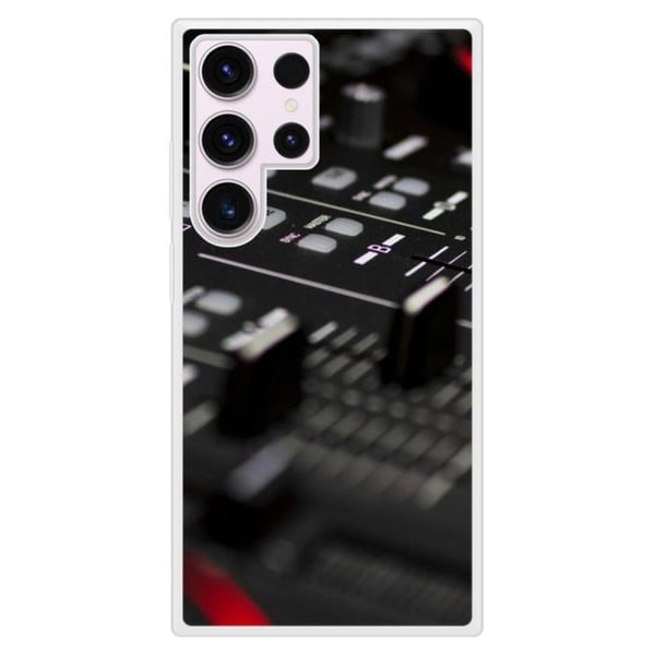 Coque i förstärkt silikon med tryck, kompatibel med Samsung Galaxy S23 Ultra Dj Mixer