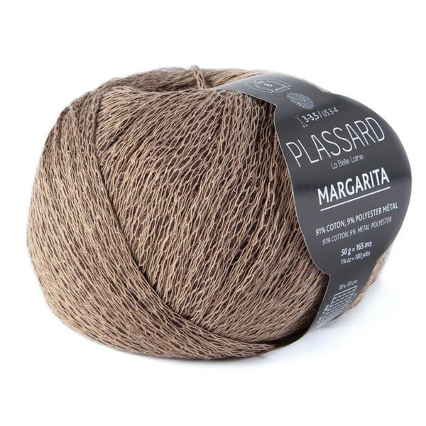 Plassard - Sommartråd metalliserad bomull Margarita Beige taupe 83