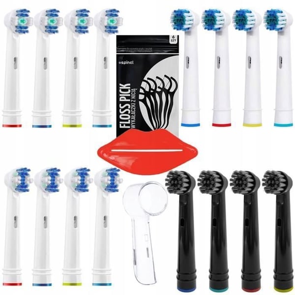 Elektrisk tandborste - Oral B - 16 kompatibla munstycken - Blekningsfloss Barn Standard