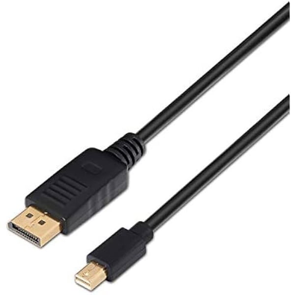 Mini DP-kabel - AISENS - A124 - 4K - 60 Hz - 3m - Svart