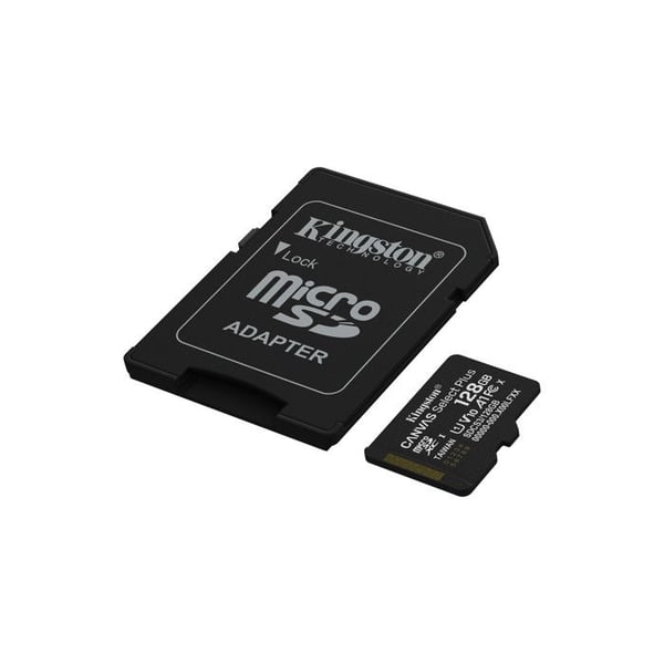 Kingston Canvas Select Plus 128GB microSDXC A1 UHS-I 150MB/s med SD-adapter Svart