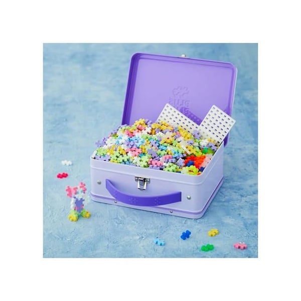 Valisette Mini Pastel-Neon 600 dele + 1 base - Plus Plus