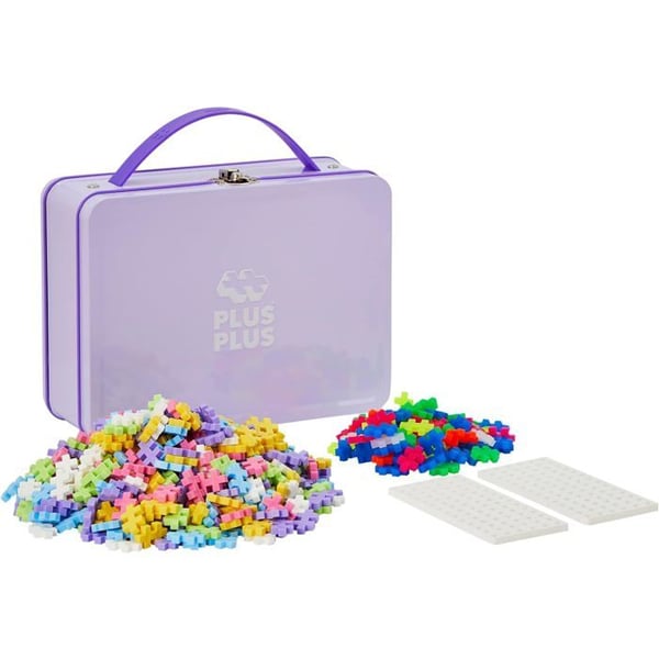 Valisette Mini Pastel-Neon 600 dele + 1 base - Plus Plus