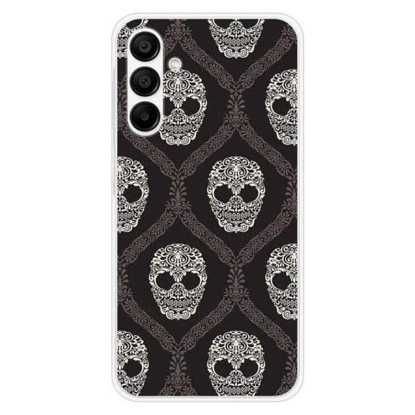 Silicone-skal tryckt - 1001 skal - Samsung Galaxy A15 - Blomsterkranium - Optimal skydd - TPU Gel