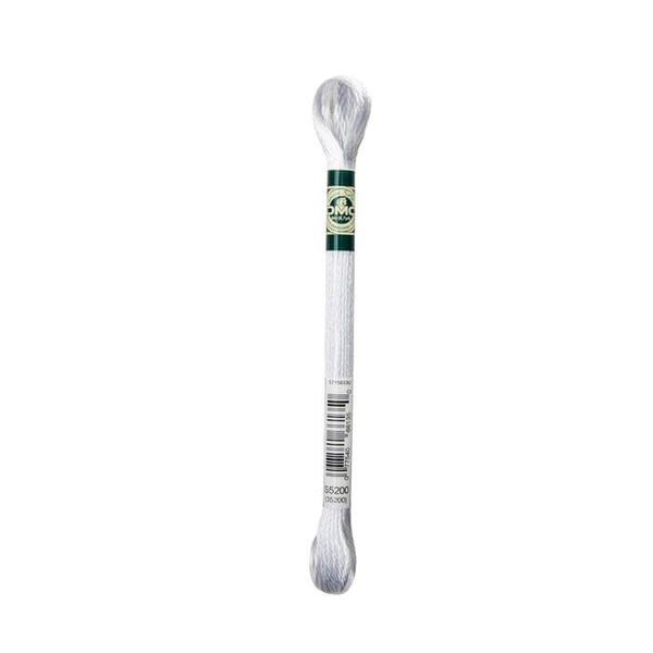Låda med 6 nystan av satin broderigarn DMC - Att 200 - vit ljus