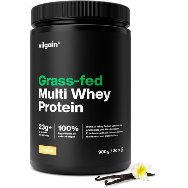 Vilgain Multi Whey Protein - 77% Koncentrat av Vassle, Isolat och Naturlig Kasein