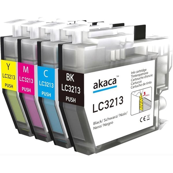 Kompatibla bläckpatroner - EDILIQ - LC 3211 - LC 3213 - Paket med 4 - Svart, Cyan, Magenta, Gul - 400 sidor