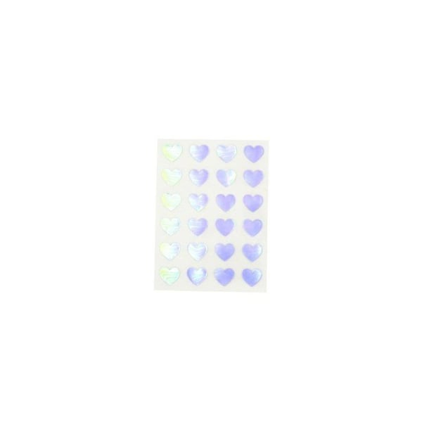 MégaCréa DIY - Holografisk klistermärke Hjärta 1,7 x 1,5 cm 48 stycken