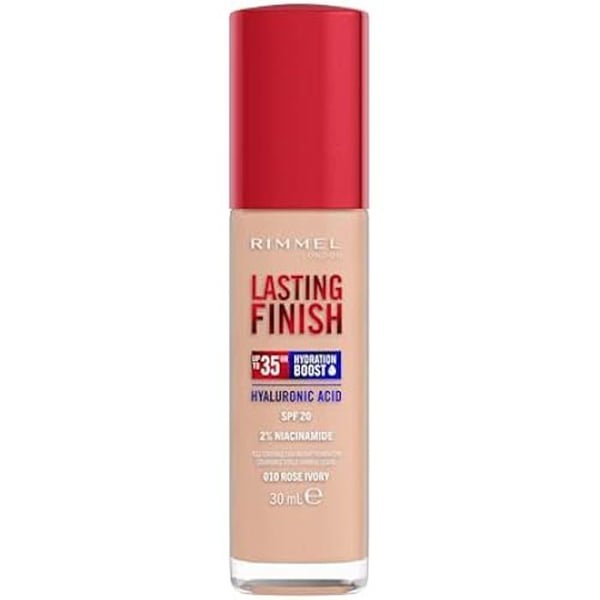 Rimmel London Lasting Finish 010 Rose Ivory - Långvarig, fuktgivande, vegansk formula
