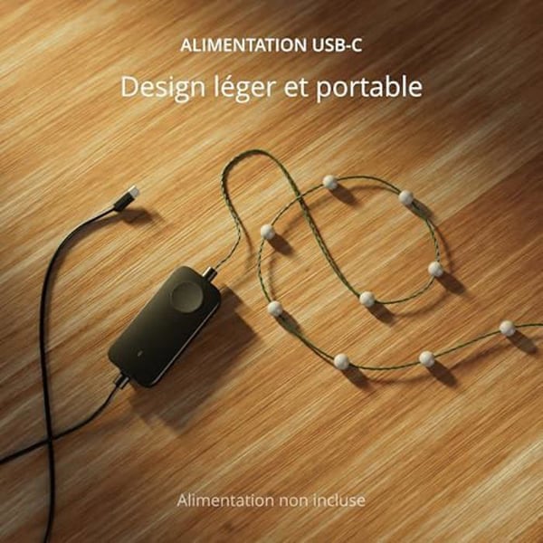Light Garland - TWINKLY - Pearls 100 LED - Flerfärgad RGB - USB-C - Anpassade effekter