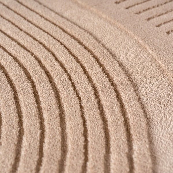 Ayyildiz Modern design mat Beige 200 x 290 cm Boho Skandinavisk Enfärgad, dekorativ mjuk och tvättbar 3D-effekt,