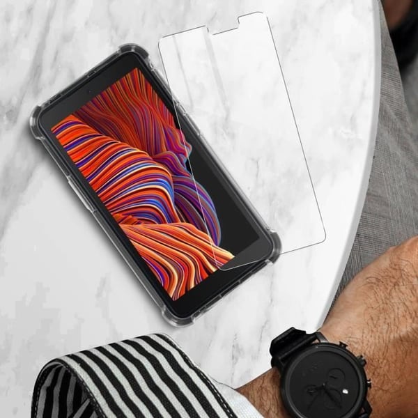 Skyddspaket - Samsung - Galaxy Xcover 5 - Mjukt skal - 9H härdat glas - Transparent