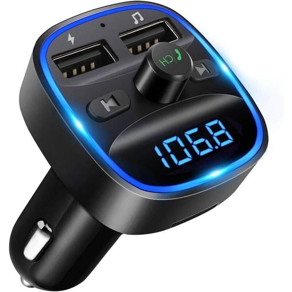 FM Bluetooth-sändare - LENCENT - T25 - Handsfree-samtal - Bil-laddare - 2 U