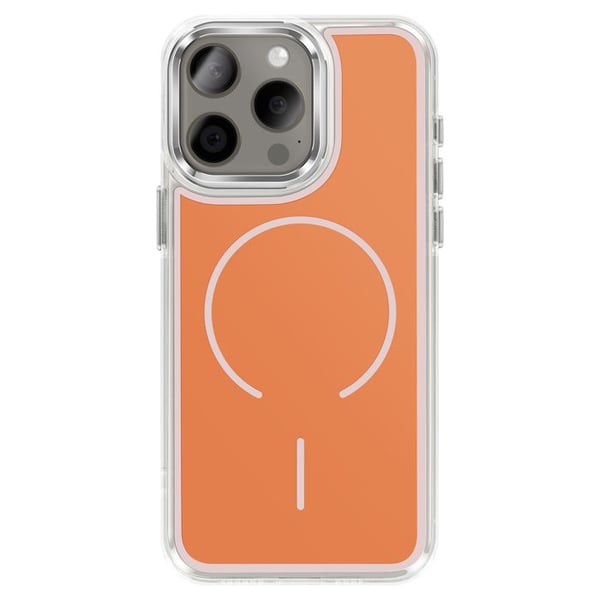 MagSafe-skal för iPhone 15 Pro Max Hybrid Design Förstärkt Orange