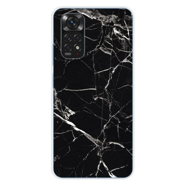 Silikonskal - Kompatibel med Xiaomi Redmi Note 11 4G - design marmor svart