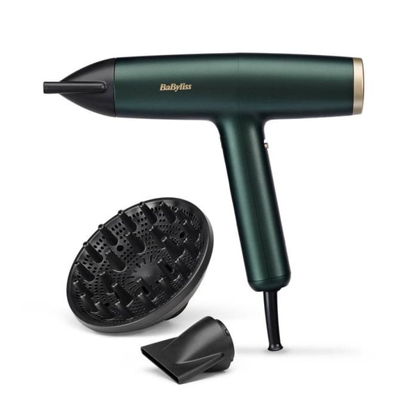 Hårfön - Babyliss - D6555DE - Air Power Pro GRÖN - Digital motor - Ionsystem - Ultra-tyst