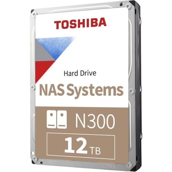 Hårddisk 3,5' - TOSHIBA - N300 - 12 To - 7200 RPM - 512 Mo