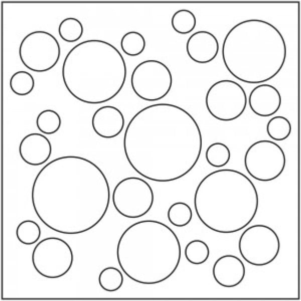 Schablon - ARTEMIO - Cirklar - 15 x 15 cm - Plast - 1 styck
